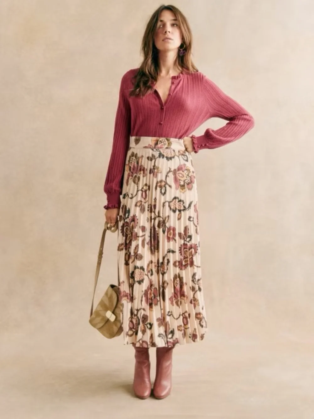NWT Sézane Dune Skirt in Merveille Print Size 4/36 - Picture 4 of 8